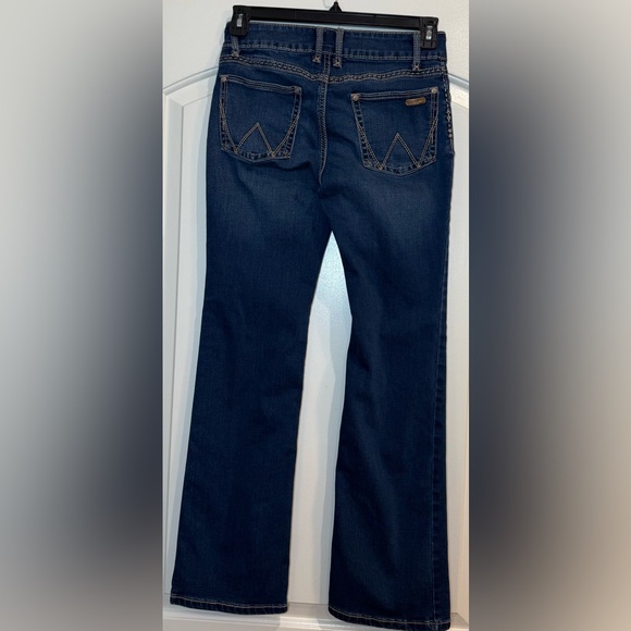 Wrangler Dark Blue Boot Cut Jeans - Picture 2 of 6